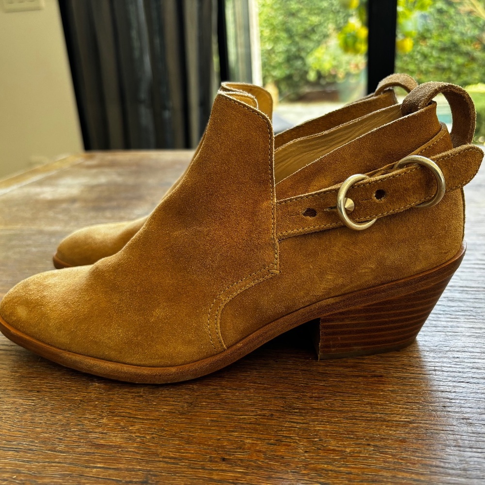 Rag & Bone Booties Brown Suede Size 38